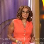 Gayle King’s orange vest on The Drew Barrymore Show