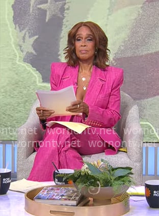 Gayle King's pink suit on CBS Mornings