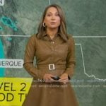 Ginger's mustard belted mini dress on Good Morning America
