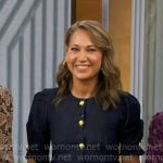 Ginger's peplum denim jacket and jeans on Good Morning America Ginger's peplum denim jacket and jeans on Good Morning America