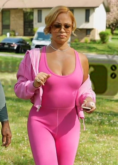 Gizelle’s pink jumpsuit on The Real Housewives of Potomac