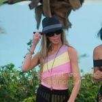 Hailey’s striped cutout swimsuit on The Real Housewives of New York City Hailey’s striped cutout swimsuit on The Real Housewives of New York City