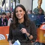 Hallie’s black polka dot shirtdress on Today Hallie’s black polka dot shirtdress on Today