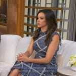 Hanna Battah’s blue plaid knit dress on Good Morning America
