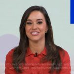 Hanna’s red button jacket on Good Morning America