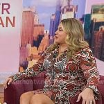 Heather McMahan’s brown printed shirtdress on Today