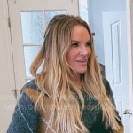 Heather’s grey argyle sweater and jeans on The Real Housewives of Salt Lake City Heather’s grey argyle sweater and jeans on The Real Housewives of Salt Lake City