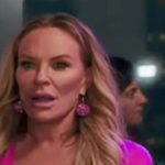 Heather's pink butout bodysuit and sheer skirt on The Real Housewives of Salt Lake City