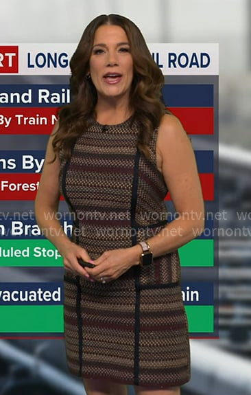Heather’s striped tweed dress on Good Morning America