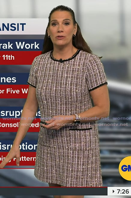 Heather's tweed mini dress on Good Morning America