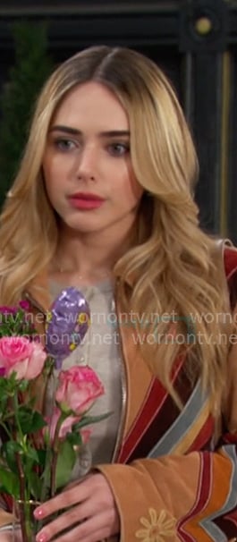 Holly's multicolor suede zip jacket on Days of our Lives Holly's multicolor suede zip jacket on Days of our Lives