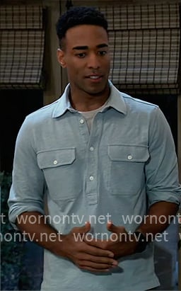 Isaiah's grey shirt on General Hospital