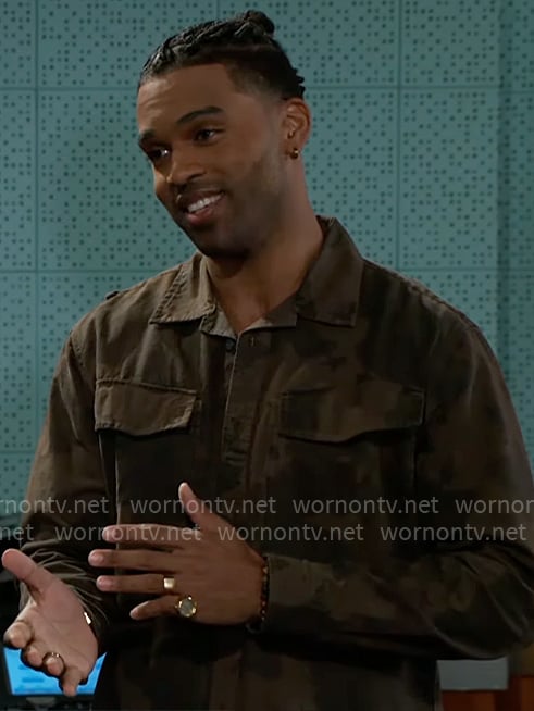 Izaiah’s camo jacket on Beyond the Gates Izaiah’s camo jacket on Beyond the Gates
