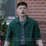 Jacob’s green short sleeve shirt on Abbott Elementary