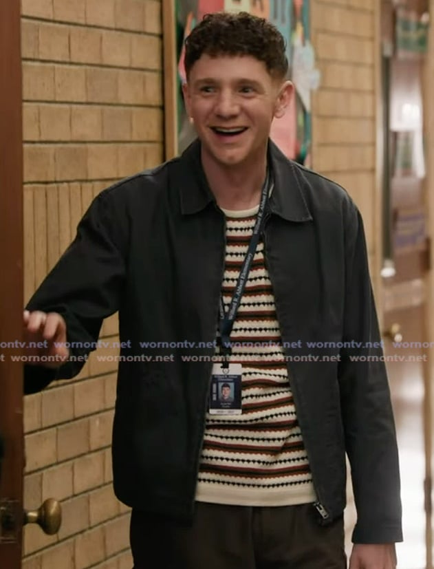 Jacob’s striped tee on Abbott Elementary