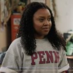 Janine's gray Penn sweatshirt on Abbott Elementary Janine's gray Penn sweatshirt on Abbott Elementary