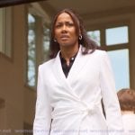 Jax's white wrap blazer on Reasonable Doubt Jax's white wrap blazer on Reasonable Doubt