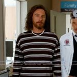 JD’s striped long sleeve shirt on Scrubs JD’s striped long sleeve shirt on Scrubs