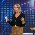Jenna’s black leather mules on Today