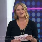 Jenna’s brown print skirt and black leather belt on Today