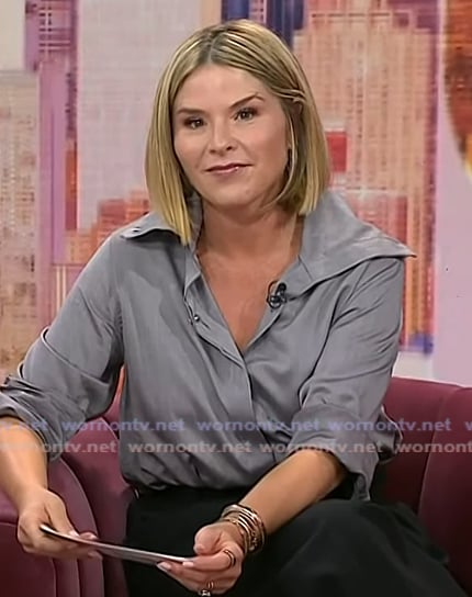 Jenna’s gray shirt and wide leg pants on Today