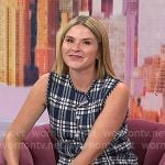 Jenna's navy plaid top and skirt on Today