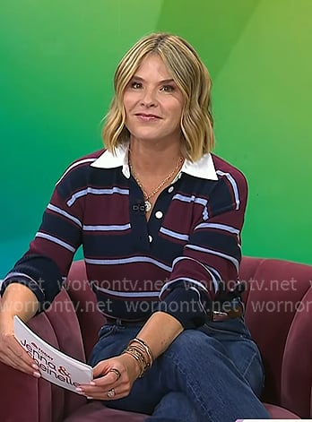 Jenna’s striped rugby polo and jeans on Today Jenna’s striped rugby polo and jeans on Today
