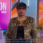 Jennifer's leopard print jacket on The Jennifer Hudson Show Jennifer's leopard print jacket on The Jennifer Hudson Show