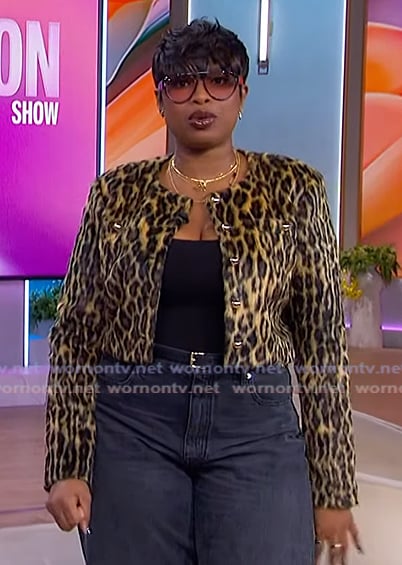 Jennifer’s leopard print jacket on The Jennifer Hudson Show