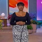 Jennifer's white leopard print wrap skirt on The Jennifer Hudson Show Jennifer's white leopard print wrap skirt on The Jennifer Hudson Show