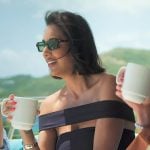 Jessel's black off-shoulder cutout swimsuit on The Real Housewives of New York City Jessel's black off-shoulder cutout swimsuit on The Real Housewives of New York City
