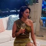 Jessel’s green one shoulder top and skirt on The Real Housewives of New York City Jessel’s green one shoulder top and skirt on The Real Housewives of New York City