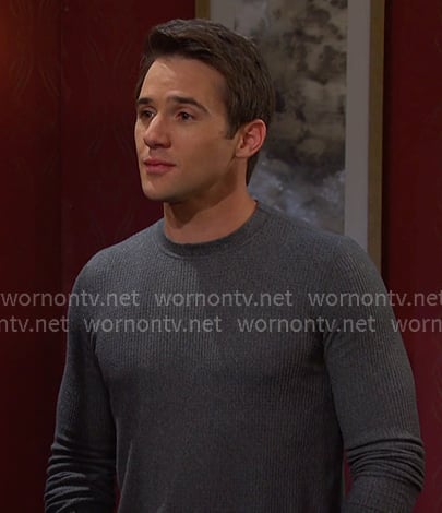 JJ's grey waffle sweater on Days of our Lives