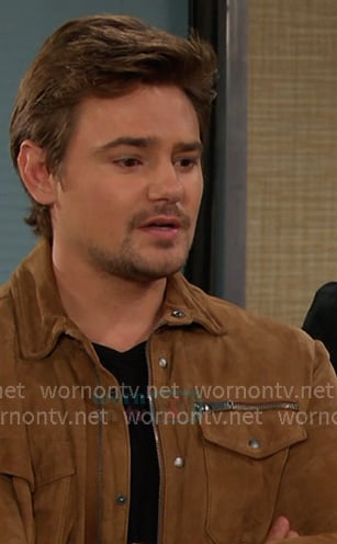 Johnny’s beige suede jacket on Days of our Lives
