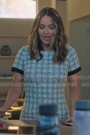 Jo’s white tweed dress on Greys Anatomy Jo’s white tweed dress on Greys Anatomy