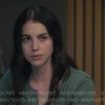 Jules' olive green henley toop on Greys Anatomy