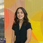 Julie Ricevuto's black short sleeve shirtdress on Today Julie Ricevuto's black short sleeve shirtdress on Today