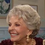 Julie's burgundy floral textured jacket on Days of our Lives Julie's burgundy floral textured jacket on Days of our Lives