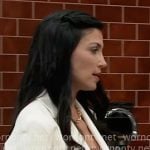 Justine's white blazer on General Hospital Justine's white blazer on General Hospital