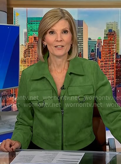 Kate's green suede jacket on NBC News Daily