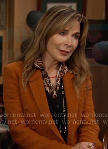 Kate's orange tweed blazer on Days of our Lives