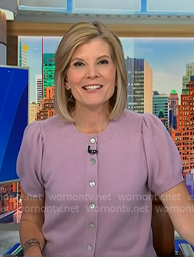 Kate's pink short sleeve cardigan on NBC News Daily
