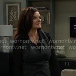 Katie’s grey speckled vest and skirt set on The Bold and the Beautiful