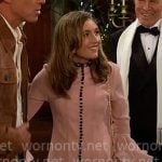 Katie’s pink dress at Sally and Billy’s wedding on The Young and the Restless