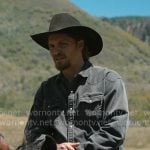 Kayce's black western denim shirt on Marshals Kayce's black western denim shirt on Marshals