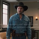 Kayce’s blue western denim shirt on Marshals