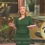 Kelly O’Grady’s green peplum dress on CBS Mornings