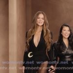 Khloe’s black drape opening scene dress on The Kardashians