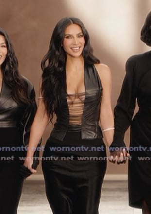 Kim's opening scene dress on The Kardashians