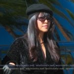 Kourtney’s black velvet corset top on The Kardashians